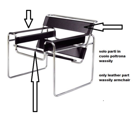Poltrona Wassily Ricambi: sedile + schienale + braccioli