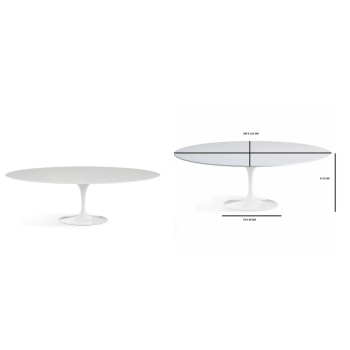 Tavolo laminato liquido bianco