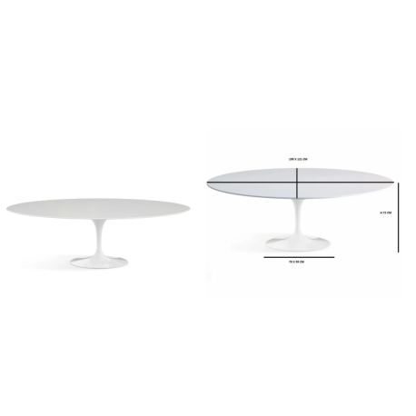 Tavolo laminato liquido bianco