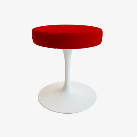 Tulip Poof aluminium base. Leather or fabric seat cushion cm H45 - 40